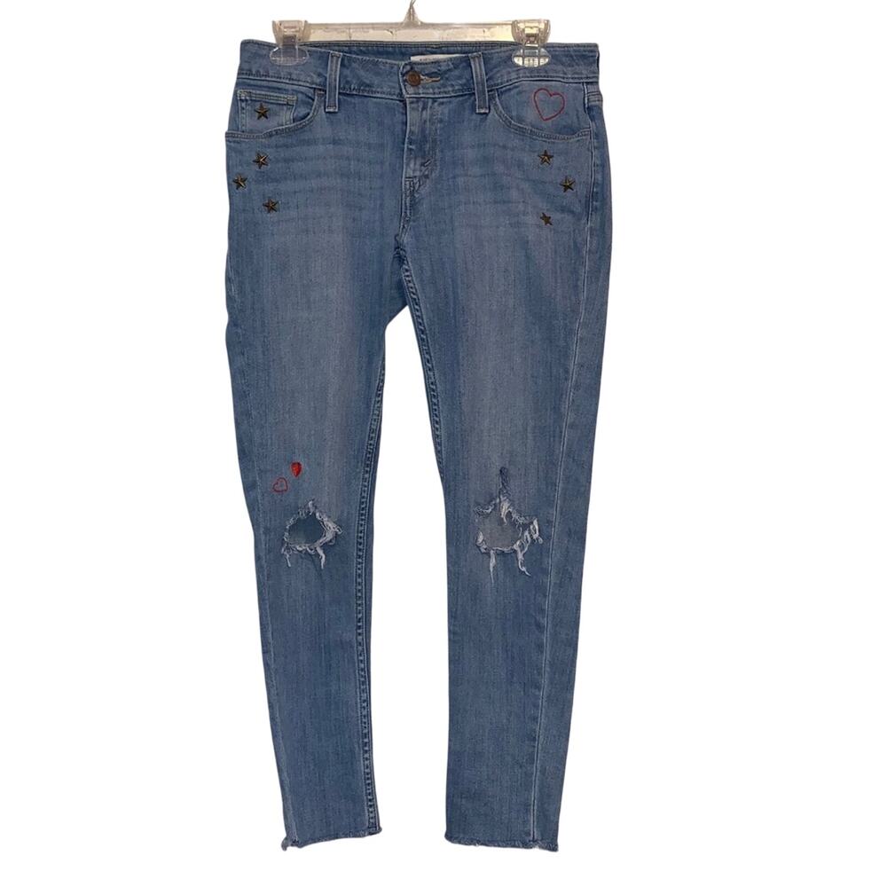 Levi’s 535 Super Skinny‎ Distressed Denim Jeans